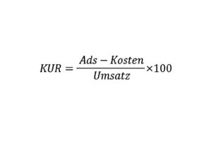 Formel für KUR Kosten Umsatz Relation
