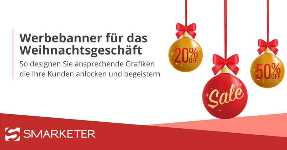 Ansprechende Werbebanner in der Weihnachtszeit