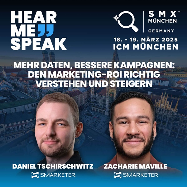 Smarketer bei der SMX 2025 mit einem Vortrag zu Server Side Tracking
