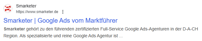 screenshot zu Meta-Titel und Meta-Beschreibung in den Google-Suchergebnissen