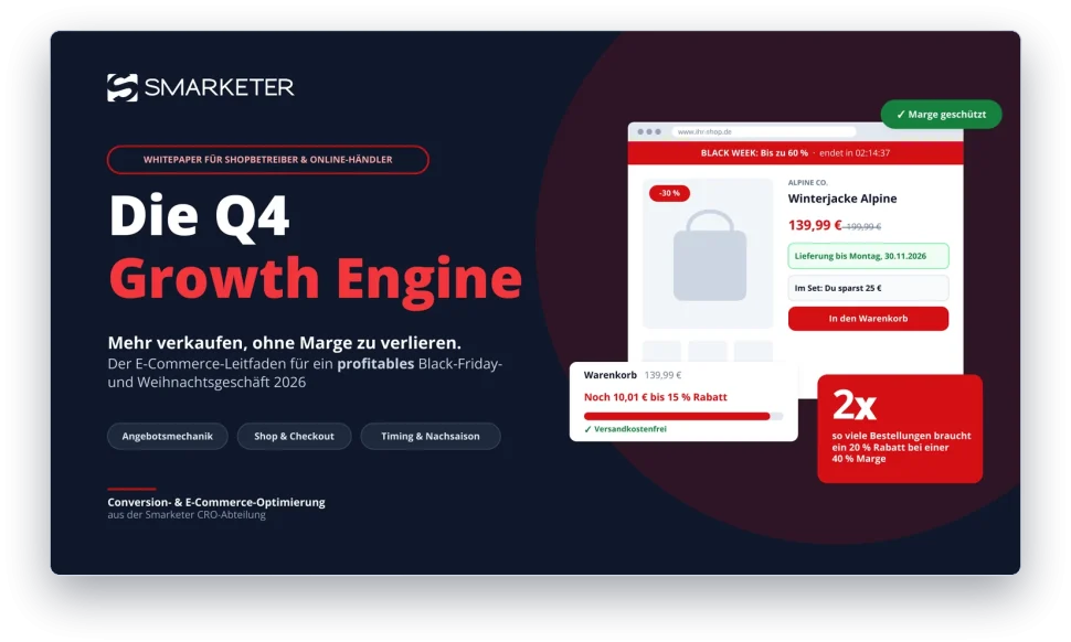 Cover des Whitepapers „Die Q4 Growth Engine“ vom Smarketer CRO-Team