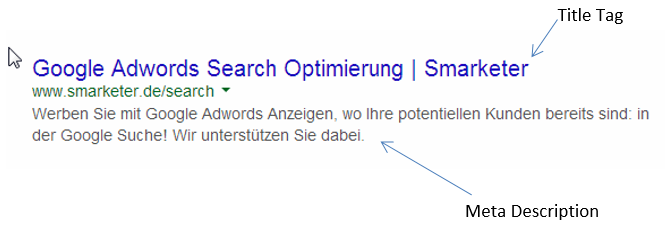 Quelle: Google Suche nach dem Begriff „Smarketer“