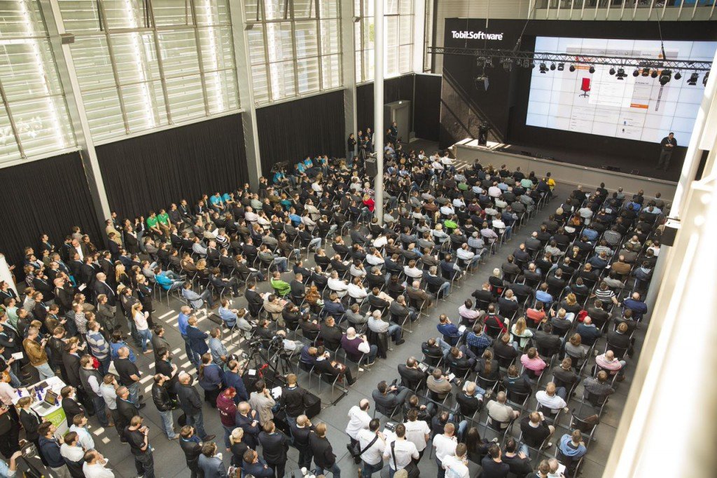 Der Shopware Community Day 2014 (hier bei der Keynote) war schon zehn Tage im Voraus ausverkauft.