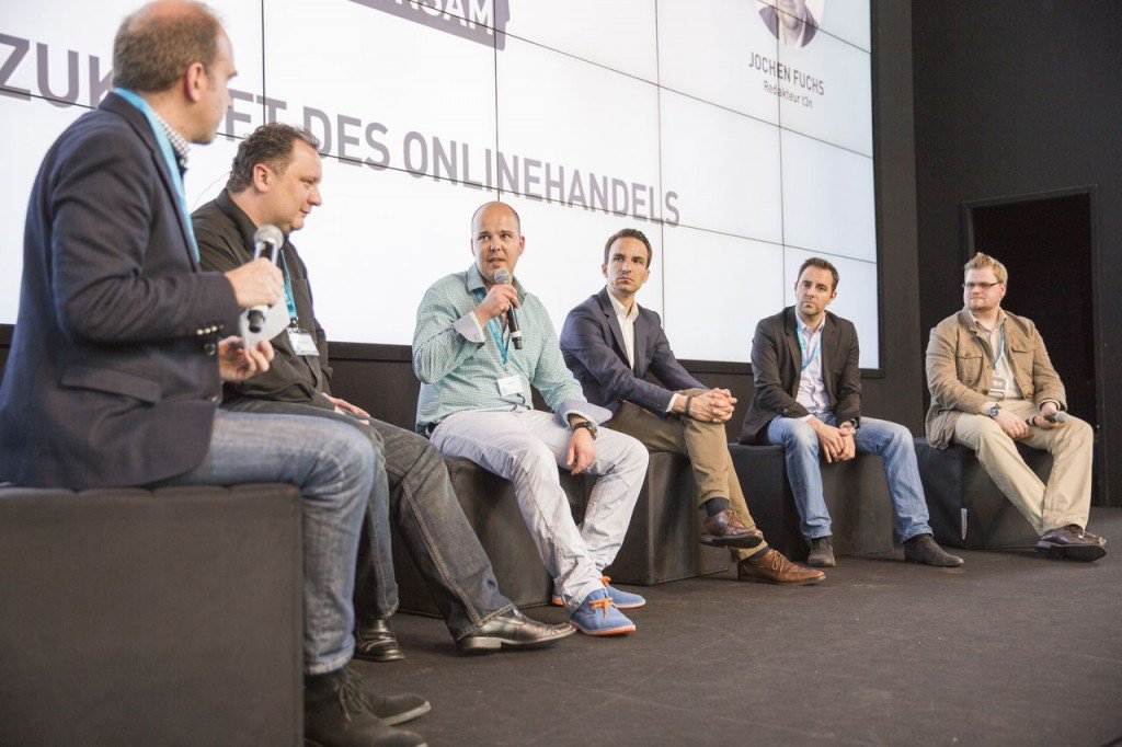 Podiumsdiskussion (v.l.) Jochen Krisch, Dietmar Hölscher, Pedro Klemt, Adrian Hotz, Mirko Platz, Jochen Fuchs