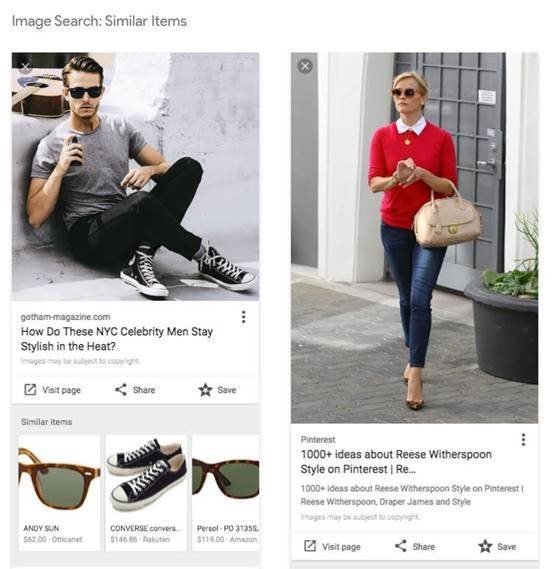 Abb.2: Similar Items unten links neben den Bildern der Google Suche, Bildquelle: adseed.de