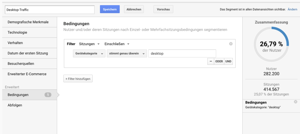Abb. 6: Mobile-Traffic in der Zusammensetzung von Desktop-Traffic, Bildquelle: konversionskraft.de