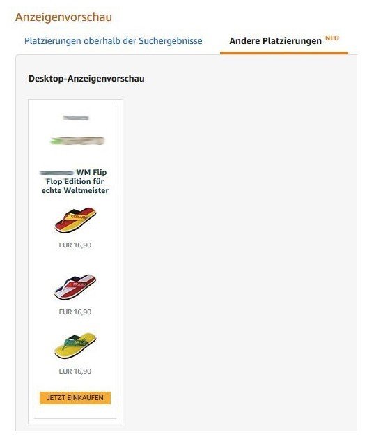 Abb. 4: Beispiel des neuen Anzeigenformats bei Amazon, Quelle: adseed.de